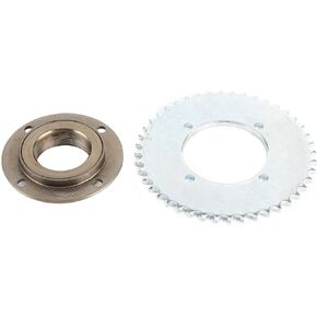 aqxreight - 78mm OD 4 Hole Toothless Flywheel + T8F 44T 54mm Rear Chain Sprocket Steel Alloy T8F Roller Sprocket Fits for 43cc 49cc Mini Pocket Gas Scooter ATV