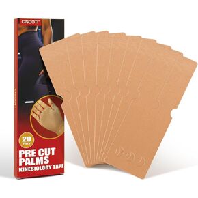 Palm Kinesiology Tape,Precut Strips Kinetic Tape, Kinesiology Tape to Protect Palm and Wrist,20pcs 9in X 3.1in,Kinesiology Tape for Activities Like Weight Lifting, Tennis, Bowling, Etc. in Saudi Arabia