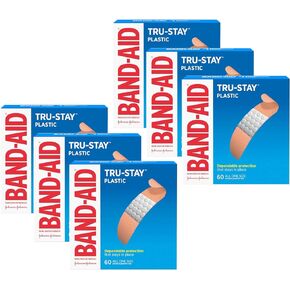 BAND-AID Plastic Strips All One Size 60 Each (Pack of 6)
