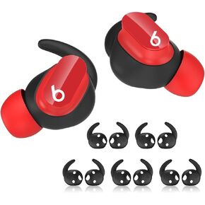 [5 Pairs] Ear Hooks for Beats Studio Buds, Silicone Anti Slip Beats Studio Buds Ear Hook Accessories Replacement Ear Covers Compatiable with Beats Studio Bud 2021 [NOT Fit in Case] - Black