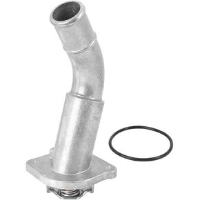 X AUTOHAUX 12572988 12602913 Car Vehicle Thermostat Housing for Chevrolet Trailblazer 2002-2009 for GMC Envoy 2002-2009 for Buick Rainier 2004-2007 4.2L Water Pump Thermostat