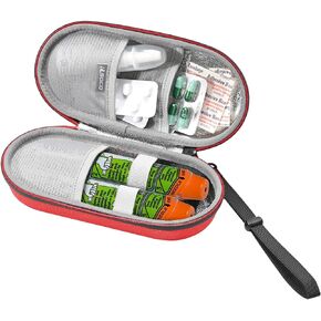 RLSOCO EpiPen Carrying Case for Kids & Adult: EpiPen Trainer x2, Auvi-Q, Anti-Histamine, Allergy Medicine Essentials, Inhaler Asthma Relief/Insulin Pen/JEXT Pen Travel Organizer - Black (Case Only