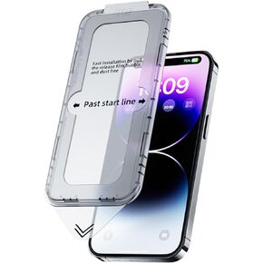 9H+ HD Tempered Glass Film for iPhone 13 Pro, [2-Pack] Full Coverage Screen Protector with Auto Alignment Tool, Long Lasting Durable, Drop Proof, Case Friendly