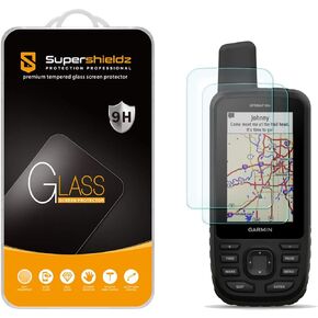 Supershieldz (2 Pack) Designed for Garmin GPSMAP 67 67i 66i 66s 66st 66sr Tempered Glass Screen Protector, Anti Scratch, Bubble Free