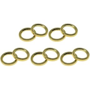 KAISH Pack of 10 American Thread 15/32" Fine Knurled Guitar Toggle Switch Nut for Les Pauls with Switchcraft Switches Black