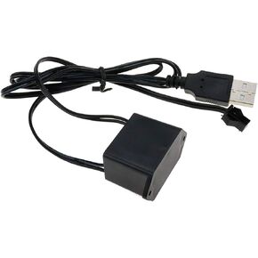 EL Wire USB Inverter, DC 12V 1-5M Electroluminescent USB Converter for Decorative Cold Light Strip