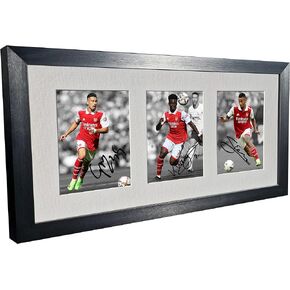 2022/23 Arsenal - Bukayo Saka - Gabriel Martinelli - Gabriel Jesus Signed Autographed Photo Photograph Picture Frame Football Soccer Poster Gift