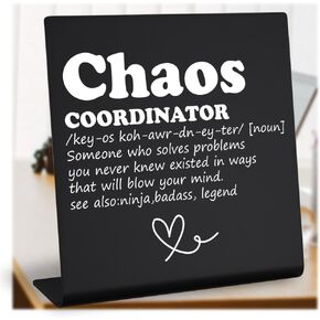 Funny Office Desk Decor for Women, Coworker, Friends, Boss, Inspirational Desk Sign Gift for Women, Boss, Coworker, Men, Funny Office Gift for Coworker (PSdesk11)