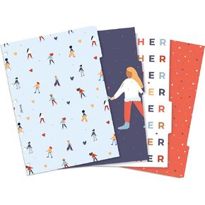 Filofax Refillable Notebook Accessory, Together Collection, A5 Size, Notebook Dividers with Tabs, Set of Four (B132802)