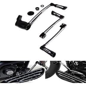 Motorcycle Brake Arm Pedal Shift Lever Shifter Pegs Kit Fit for Harley Touring Road King Road Glide Street Glide Electra Glide 1997-2007 Black
