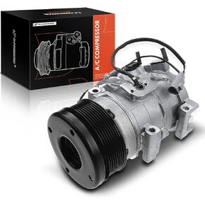 A-Premium A/C Compressor with Clutch Compatible with Toyota Sequoia 2008-2022, Land Cruiser 2008-2021 & Lexus GX460 2010-2022, LX570 2008-2021, 4.6L 4.7L 5.7L