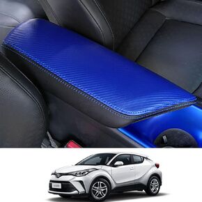 Rifoda for Toyota C-HR Central Console Armrest Box Leather Cover Interior Decoration Fit for CHR 2021 2020 2019 2018 Armrest Cover(Black Leather Red Leather)