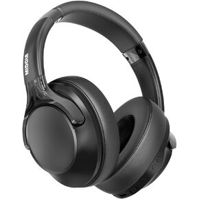 Bluetooth Headphones Over Ear 68H Playtime 6 EQ Wireless Headset with Microphone HiFi Stereo Foldable Lightweight Deep Bass for Travel Home Office Cellphone Black