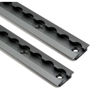 VanEssential 48" Venture Track T-6 Aluminium L-Track Black Anodized (Recessed Shallow 1/4 inch) - 2 Pack