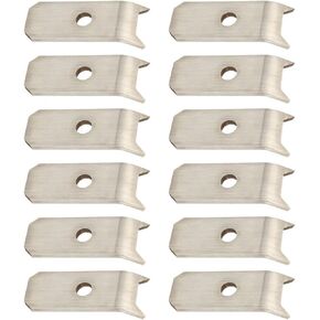 12pcs Trailer Wood Deck Clips Heavy Duty Floor Hold Down Steel Clips 1/4" Plate, Bearclaw Steel Clips Tie Down Anchor Kit for Utility Trailers and Flatbed Cargo, Trucks, Warehouse, Boat