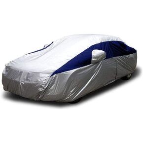 Titan Brilliant Color Poly 210T Car Cover for Sedans 186-202". Waterproof, UV Protection, Scratch Resistant, Driver-Side Zippered Opening. Fits Camry, Accord and More.