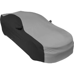 غطاء سيارة دودج تشارجر للأماكن الداخلية/الخارجية Ultraguard Plus 300 دينيير للحماية من الأشعة فوق البنفسجية ومقاوم للماء - مناسب خصيصًا لسيارة دودج 2005-2023 SRT Hellcat، GT، R/T، SXT، Scat Pack (رمادي/أسود)