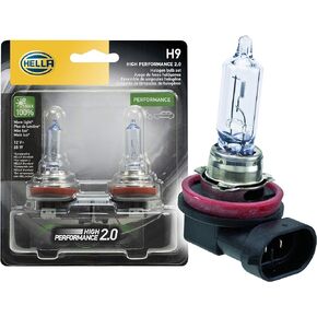 HELLA H9 2.0TB High Performance Bulb, 12V, 65W, 2 Pack