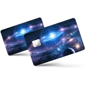 قطعتان من غلاف بطاقة جالاكسي | النقل، بطاقة المفتاح، بطاقة الخصم، ملصق بطاقة الائتمان | تغطية وتخصيص البطاقة المصرفية | لا يوجد فقاعات، غطاء بطاقة نحيف ومقاوم للماء in Kuwait