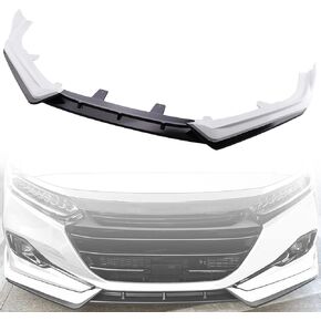 MotorFansClub 3pcs Front Bumper Lip Splitter Fit for Honda Accord 2021 2022 Trim Protection Front Chin Splitter Spoiler, White and Black