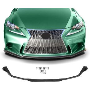 SCITOO Front Lip Spoiler Fits for 2014-2016 for Lexus is-Series F-Sport Glossy Black Front Bumper Lip