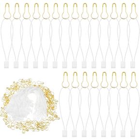 1000 Pieces Hang Tag String 1000 Pieces White Pins 6.5 Inch Clothes Tags Price Tags for Clothing Plastic Fastener White Price Tag Nylon Strings and 0.87 Inch Metal Ground Pins Pear Shaped Pin