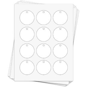 60 Printable Cardstock Hang Tags with Holes, Personalize and Custom Tags (Rectangle - 3 x 1.5 inches, 5 Sheets)