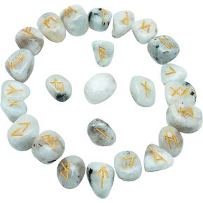 Carnelian Crystal - Runes Set - Engraved Gemstones - Norse Rune Stones - Runic Alphabet - Divination - Viking Ruins Stones - Altar Starter Kit - Reiki Supplies