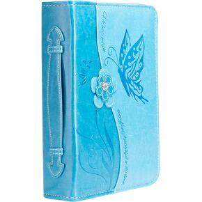 Divinity Boutique Teal Blue Butterfly (L) Bible Cover