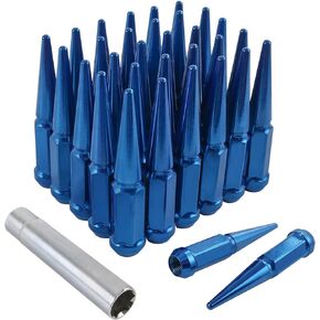 JDMSPEED New Red 32 Pc Set Spike Lug Nuts 9/16" Replacement for Dodge RAM 2500 3500 1994-2011