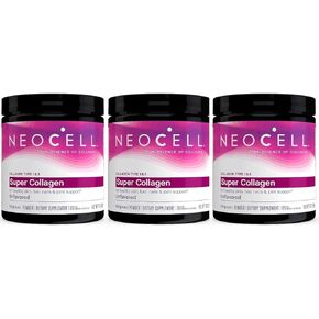 مسحوق كولاجين سوبر نيوسيل، النوع 1 و3، 7 أونصة (عبوة من 3 قطع) in Kuwait