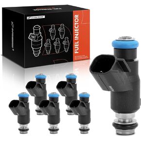 A-Premium Fuel Injectors Compatible with Hyundai Sonata 2006-2010, Santa Fe 2007-2009, Genesis 2009, Azera 2006-2011, Veracruz 2007-2012 & Kia Sorento 2007-2009, Sedona 2006-2010, 3.3L 3.8L 6-PC Set