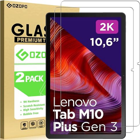 [2 Pack] Screen Protector Compatible with Lenovo Tab M10 Plus (3rd Gen) 10.61 inch, 9H Hardness Tempered Glass for Lenovo Tab M10 Plus 3rd Gen TB-125F/ TB-128F in Kuwait