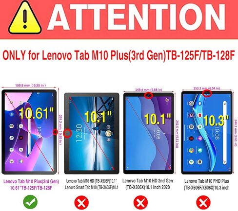 [2 Pack] Screen Protector Compatible with Lenovo Tab M10 Plus (3rd Gen) 10.61 inch, 9H Hardness Tempered Glass for Lenovo Tab M10 Plus 3rd Gen TB-125F/ TB-128F in Kuwait