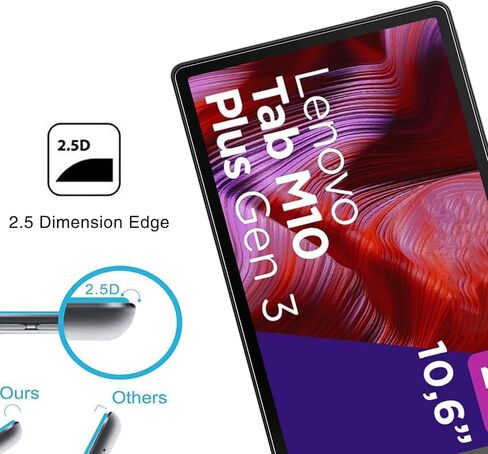 [2 Pack] Screen Protector Compatible with Lenovo Tab M10 Plus (3rd Gen) 10.61 inch, 9H Hardness Tempered Glass for Lenovo Tab M10 Plus 3rd Gen TB-125F/ TB-128F in Kuwait