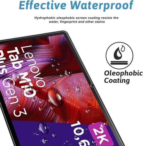 [2 Pack] Screen Protector Compatible with Lenovo Tab M10 Plus (3rd Gen) 10.61 inch, 9H Hardness Tempered Glass for Lenovo Tab M10 Plus 3rd Gen TB-125F/ TB-128F in Kuwait