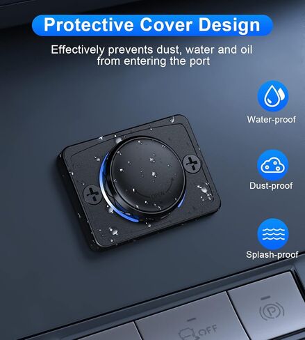 EXTRACTME Quick Charge 3.0 12V USB Outlet، RV USB Outlet Panel Dual USB Car Charger مقبس الطاقة مع غطاء، 36W Dual Port 12V-24V شاحن سيارة سريع للسيارة، الحافلة، ATV، RV، قارب، شاحنة - 2 حزم in Kuwait