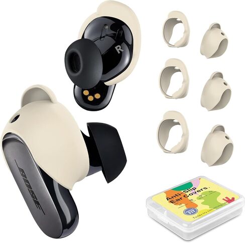 [3 أزواج] غطاء أطراف الأذن لسماعات الأذن Bose QuietComfort II (2022) وسماعات الأذن Bose QuietComfort Ultra (2023)، غطاء خطاف الأذن الرياضي من السيليكون، ملحقات أطراف الأذن البديلة المضادة للانزلاق (S، M، L) (وردي) in Kuwait