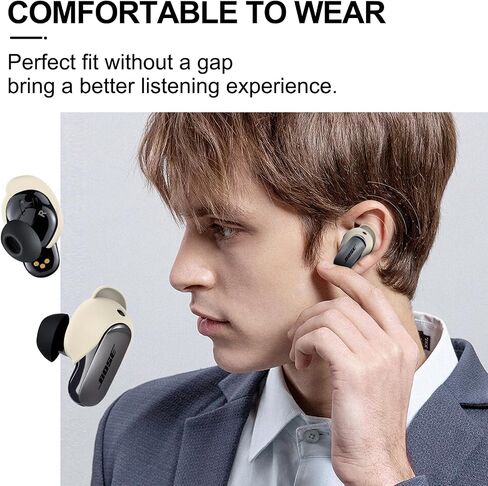 [3 أزواج] غطاء أطراف الأذن لسماعات الأذن Bose QuietComfort II (2022) وسماعات الأذن Bose QuietComfort Ultra (2023)، غطاء خطاف الأذن الرياضي من السيليكون، ملحقات أطراف الأذن البديلة المضادة للانزلاق (S، M، L) (وردي) in Kuwait