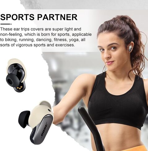 [3 أزواج] غطاء أطراف الأذن لسماعات الأذن Bose QuietComfort II (2022) وسماعات الأذن Bose QuietComfort Ultra (2023)، غطاء خطاف الأذن الرياضي من السيليكون، ملحقات أطراف الأذن البديلة المضادة للانزلاق (S، M، L) (وردي) in Kuwait