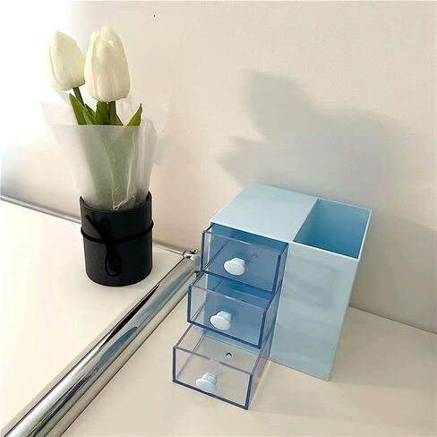 حامل أقلام، حامل أكواب، منظم مكتب، منظم لوازم قرطاسية المكتب، 4 مقصورات للمكتب والمدرسة (أرجواني) in Kuwait