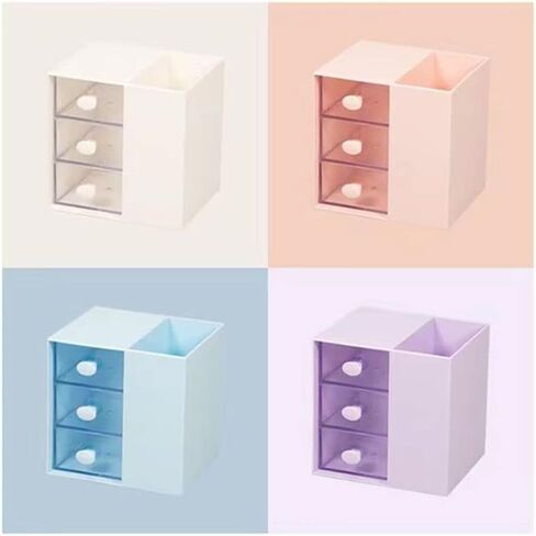 حامل أقلام، حامل أكواب، منظم مكتب، منظم لوازم قرطاسية المكتب، 4 مقصورات للمكتب والمدرسة (أرجواني) in Kuwait