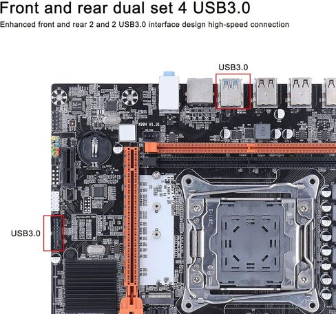 Ddr4 Gaming Motherboard, X99H Motherboard 4 Ddr4 Lga2011 3 Pin Support CPU V3 V4 Usb3.0 Sata Port Pc Mainboard for Desktop in Saudi Arabia