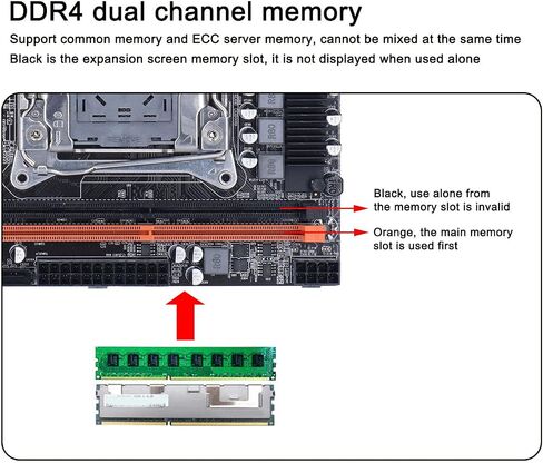 Ddr4 Gaming Motherboard, X99H Motherboard 4 Ddr4 Lga2011 3 Pin Support CPU V3 V4 Usb3.0 Sata Port Pc Mainboard for Desktop in Saudi Arabia