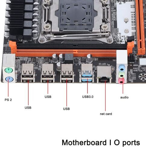 Ddr4 Gaming Motherboard, X99H Motherboard 4 Ddr4 Lga2011 3 Pin Support CPU V3 V4 Usb3.0 Sata Port Pc Mainboard for Desktop in Saudi Arabia