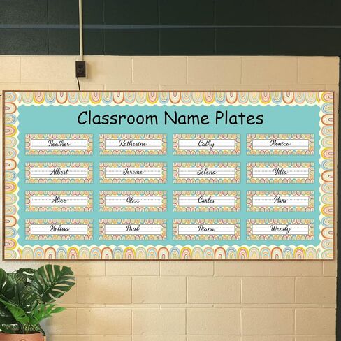 Pack of 50 Dinosaur Nameplates for Student Desks Classroom Name Tags 3.3 x 9.5 Inches in Saudi Arabia