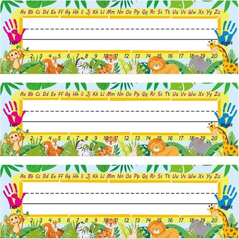 Pack of 50 Dinosaur Nameplates for Student Desks Classroom Name Tags 3.3 x 9.5 Inches in Saudi Arabia