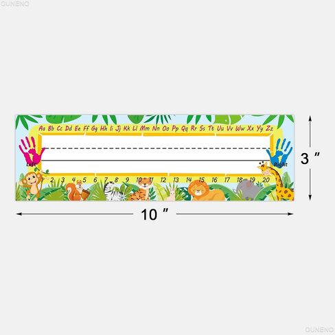 Pack of 50 Dinosaur Nameplates for Student Desks Classroom Name Tags 3.3 x 9.5 Inches in Saudi Arabia