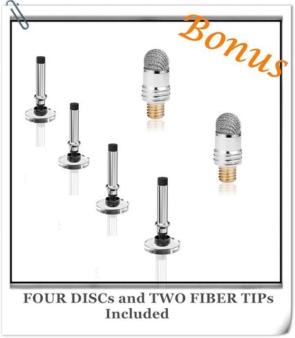 MEKO(2 Pcs)[2 in 1 Precision Series] Disc Stylus/Styli for All Touch Screen Devices Bundle with 4 Replaceable Disc Tips, 2 Replaceable Fiber Tips- (Black/Silver) in Saudi Arabia