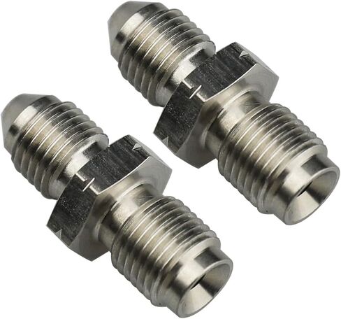 Straight Stainless Steel Male Flare -3 AN AN3 to M10 x 1.0 Metric Inverted Thread Pipe Brake Line Fitting Adapter in Saudi Arabia